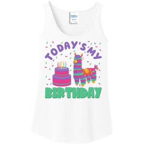 Todays My Birthday Llama Party Ladies Essential Tank