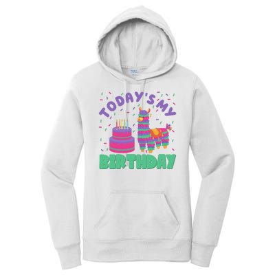 Todays My Birthday Llama Party Women's Pullover Hoodie