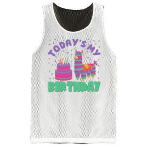 Todays My Birthday Llama Party Mesh Reversible Basketball Jersey Tank