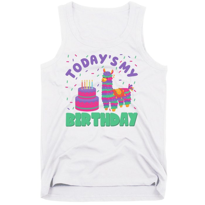 Todays My Birthday Llama Party Tank Top