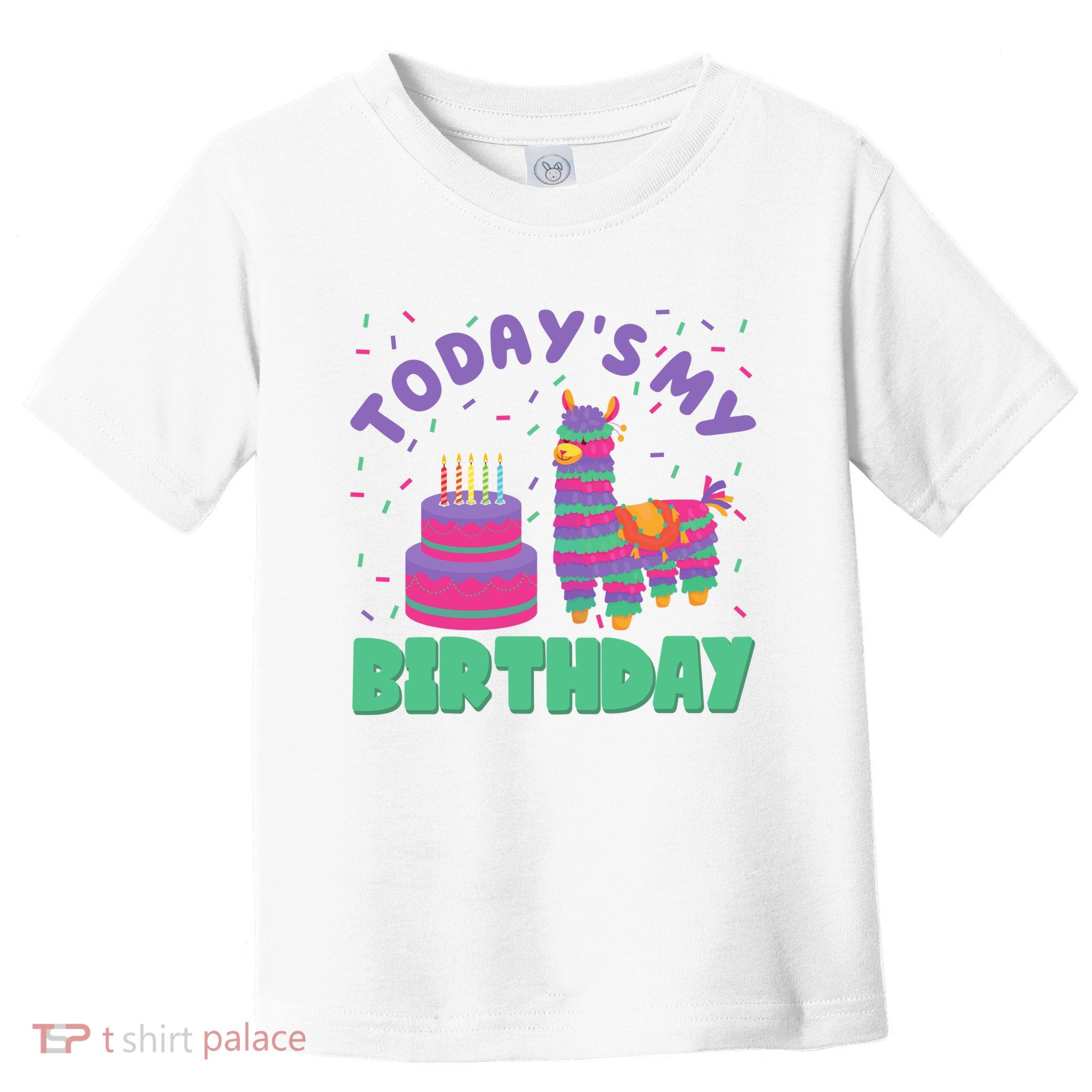 Todays My Birthday Llama Party Toddler T-Shirt