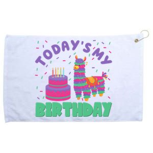 Todays My Birthday Llama Party Grommeted Golf Towel