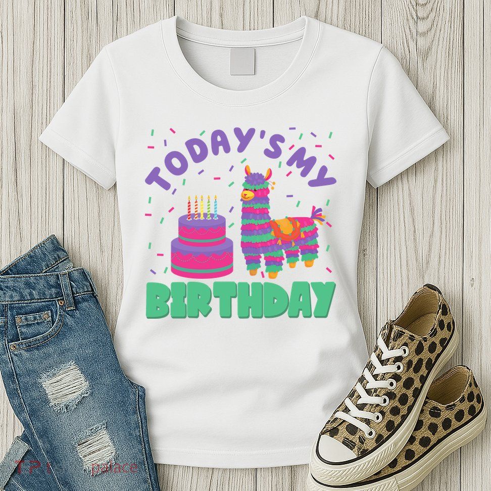 Todays My Birthday Llama Party Women's T-Shirt