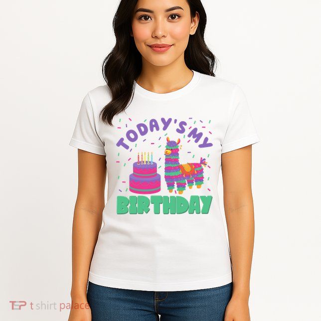 Todays My Birthday Llama Party Women's T-Shirt