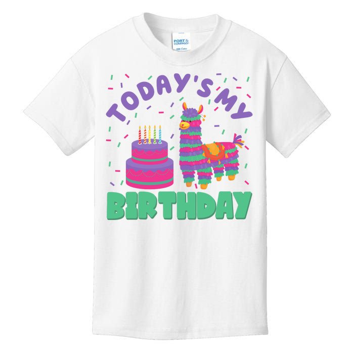 Todays My Birthday Llama Party Kids T-Shirt