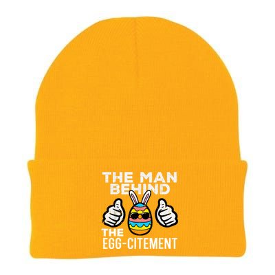 The Man Behind The Egg Citement Easter Day Knit Cap Winter Beanie