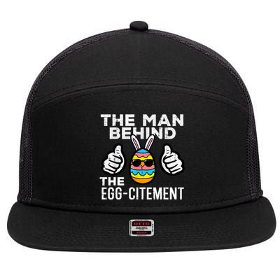 The Man Behind The Egg Citement Easter Day 7 Panel Mesh Trucker Snapback Hat