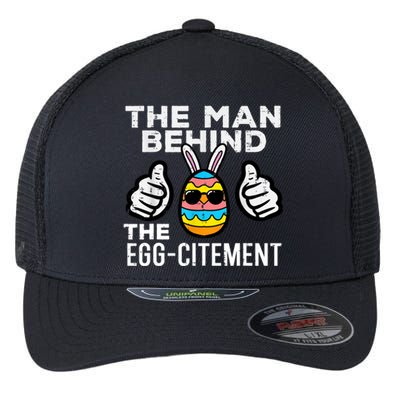 The Man Behind The Egg Citement Easter Day Flexfit Unipanel Trucker Cap