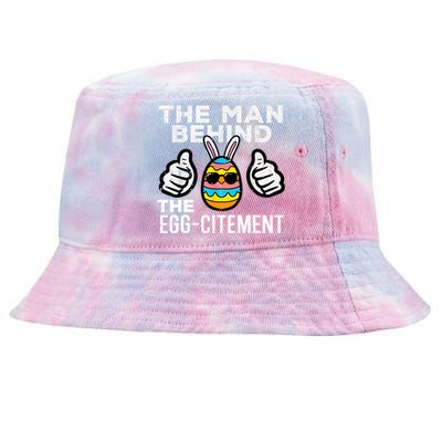 The Man Behind The Egg Citement Easter Day Tie-Dyed Bucket Hat