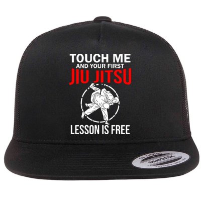 Touch Me Brazilian Jiu Jitsu Flat Bill Trucker Hat