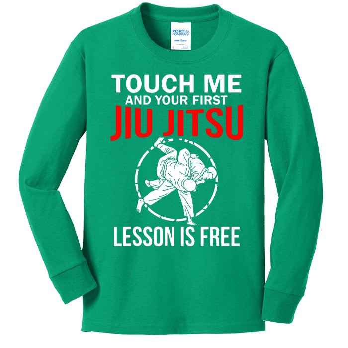 Touch Me Brazilian Jiu Jitsu Kids Long Sleeve Shirt