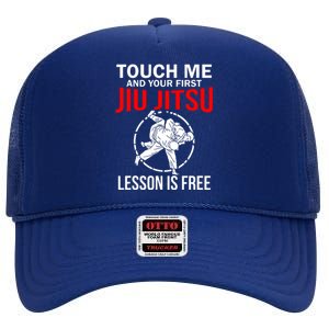 Touch Me Brazilian Jiu Jitsu High Crown Mesh Back Trucker Hat