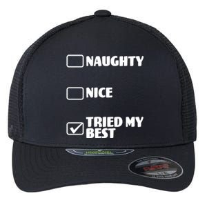 Tried My Best, Funny Check List Design Flexfit Unipanel Trucker Cap