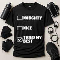 Tried My Best, Funny Check List Design Performance Shirt