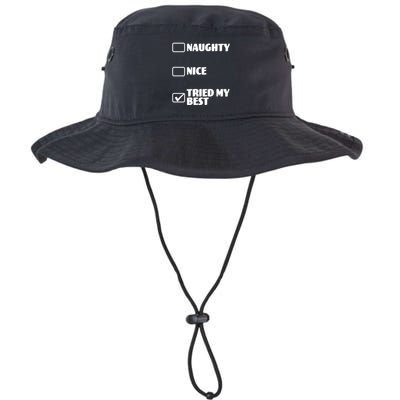 Tried My Best, Funny Check List Design Bucket Hat