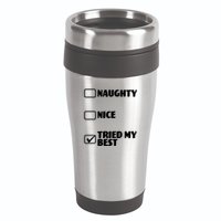 Tried My Best, Funny Check List Design 16oz Travel Tumbler