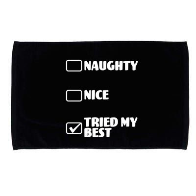 Tried My Best, Funny Check List Design Microfiber Hand Towel