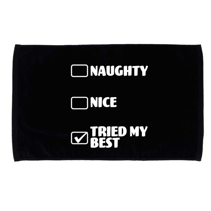 Tried My Best, Funny Check List Design Microfiber Hand Towel