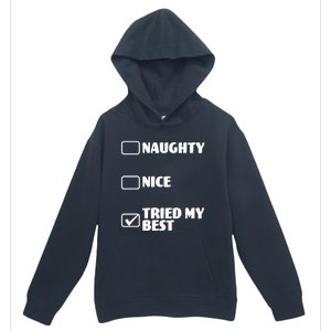 Tried My Best, Funny Check List Design Urban Pullover Hoodie