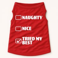 Tried My Best, Funny Check List Design Doggie Tank