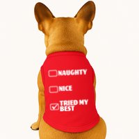 Tried My Best, Funny Check List Design Doggie Tank
