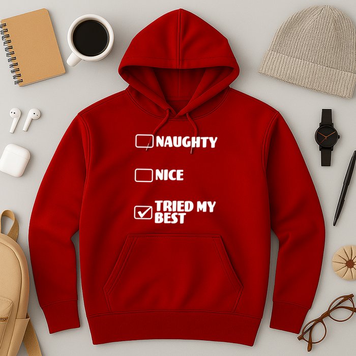 Tried My Best, Funny Check List Design Hoodie