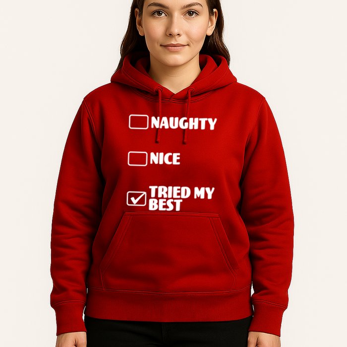 Tried My Best, Funny Check List Design Hoodie