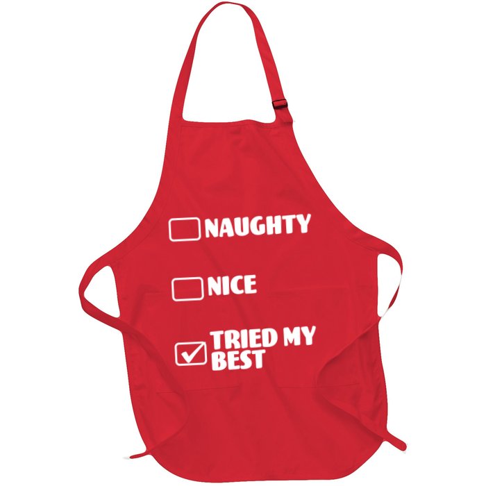 Tried My Best, Funny Check List Design Apron