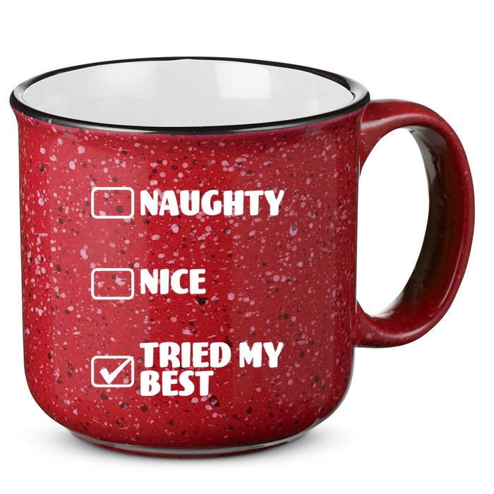 Tried My Best, Funny Check List Design 15oz Campfire Ceramic Mug