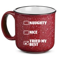 Tried My Best, Funny Check List Design 15oz Campfire Ceramic Mug