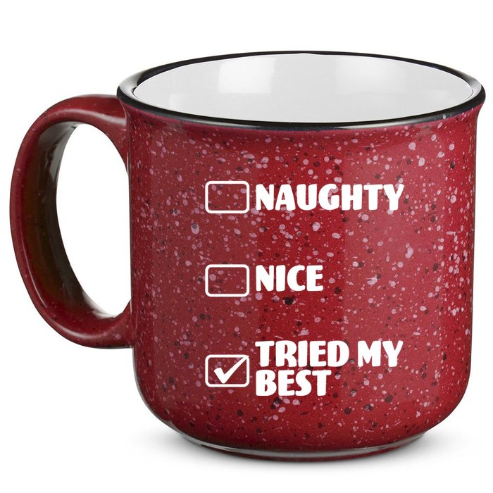 Tried My Best, Funny Check List Design 15oz Campfire Ceramic Mug
