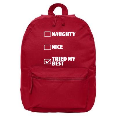Tried My Best, Funny Check List Design 16 in Basic Backpack
