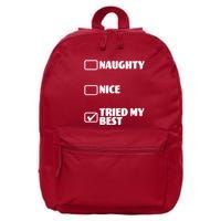 Tried My Best, Funny Check List Design 16 in Basic Backpack
