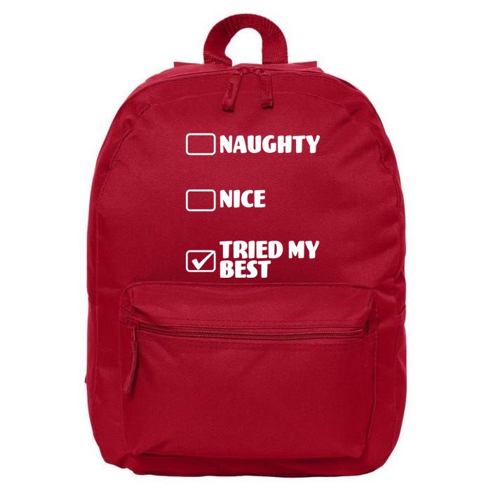 Tried My Best, Funny Check List Design 16 in Basic Backpack