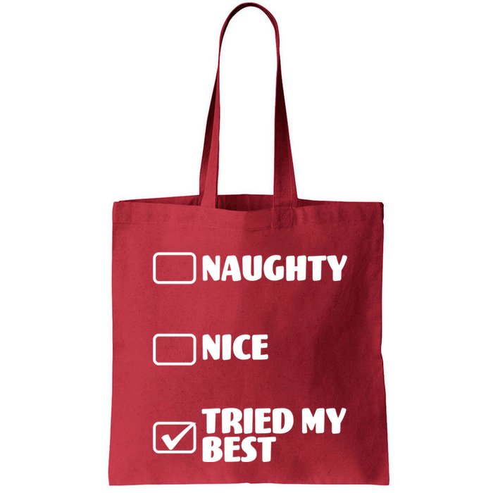 Tried My Best, Funny Check List Design Bag