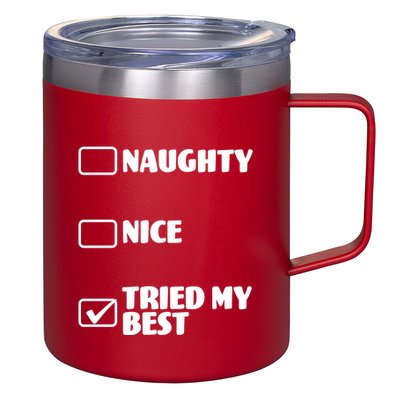 Tried My Best, Funny Check List Design 12oz Stainless Steel Coffee Mug