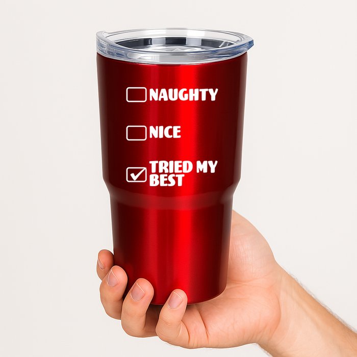 Tried My Best, Funny Check List Design Tumbler