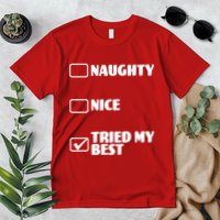 Tried My Best, Funny Check List Design Premium T-Shirt