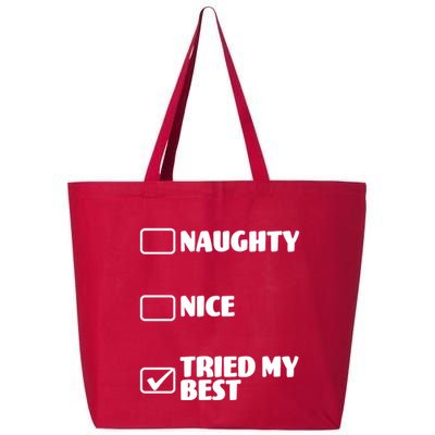 Tried My Best, Funny Check List Design 25L Jumbo Tote