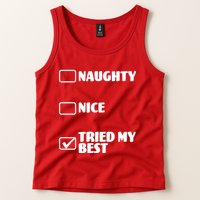 Tried My Best, Funny Check List Design Tank Top