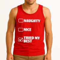 Tried My Best, Funny Check List Design Tank Top