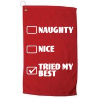 Tried My Best, Funny Check List Design Golf Towel