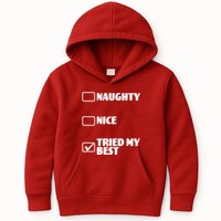 Tried My Best, Funny Check List Design Kids Hoodie