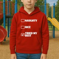Tried My Best, Funny Check List Design Kids Hoodie