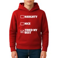 Tried My Best, Funny Check List Design Kids Hoodie