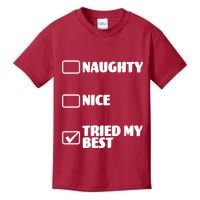 Tried My Best, Funny Check List Design Kids T-Shirt