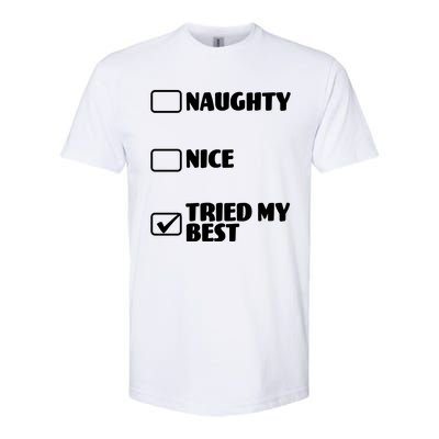 Tried My Best, Funny Check List Design Softstyle® CVC T-Shirt