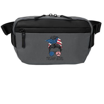 Trump Messy Bun American Flag  Crossbody Pack