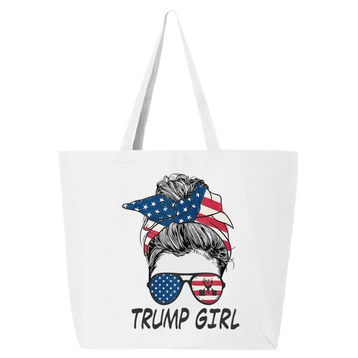 Trump Messy Bun American Flag  25L Jumbo Tote