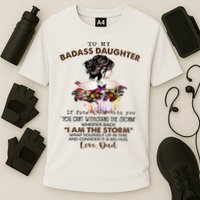 To My Badass Daughter If Fate Whispers To You You ... Dad Performance Shirt